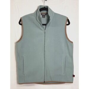 Woolrich Women's‎ Fleece Vest Medium Zip Front Sage Green Outdoor Hiking